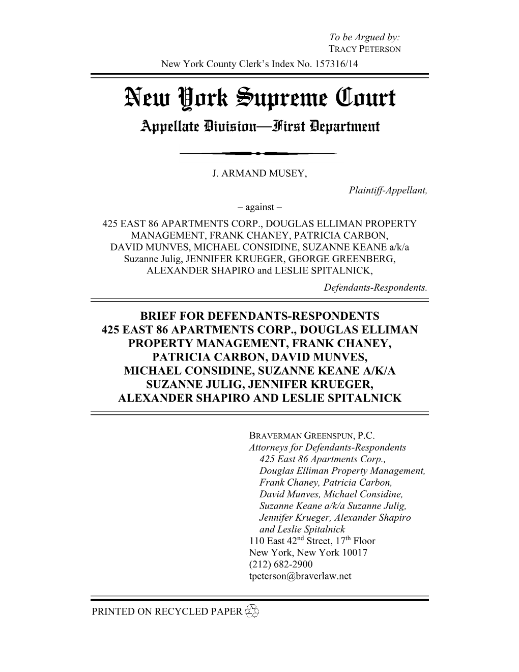 New York Supreme Court Appellate Division—First Department