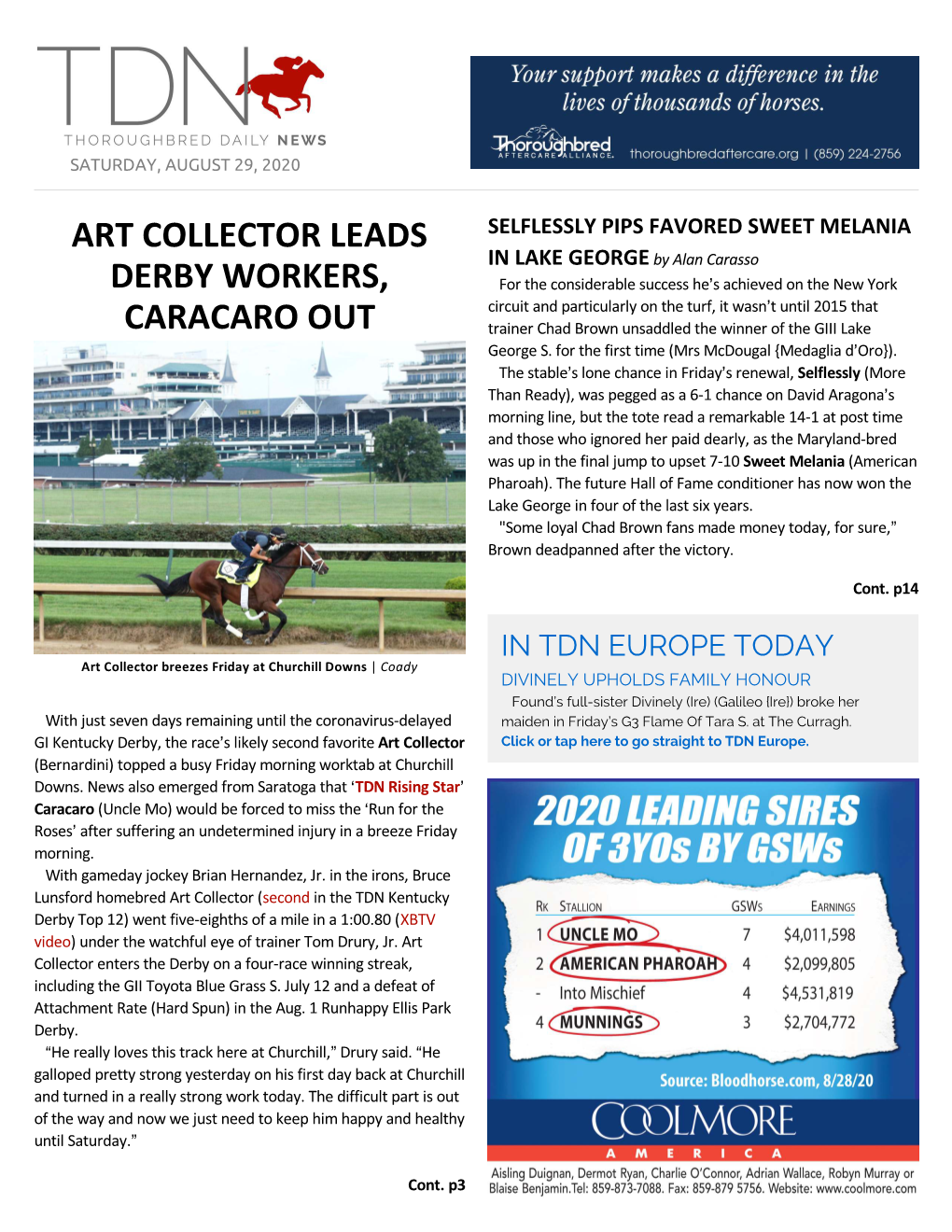 Art Collector Leads Derby Workers, Caracaro