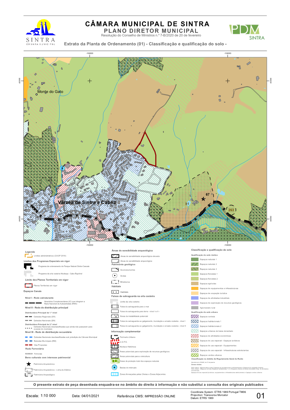 CÂMARA MUNICIPAL DE SINTRA PLANO DIRETOR MUNICIPAL Resolução Do Conselho De Ministros N.º 7-B/2020 De 20 De Fevereiro