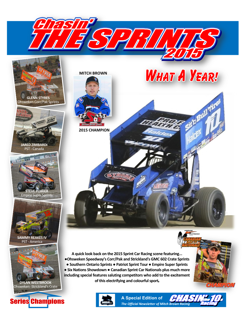 MITCH BROWN 2015 CHAMPION a Quick Look Back on The2015 Sprint
