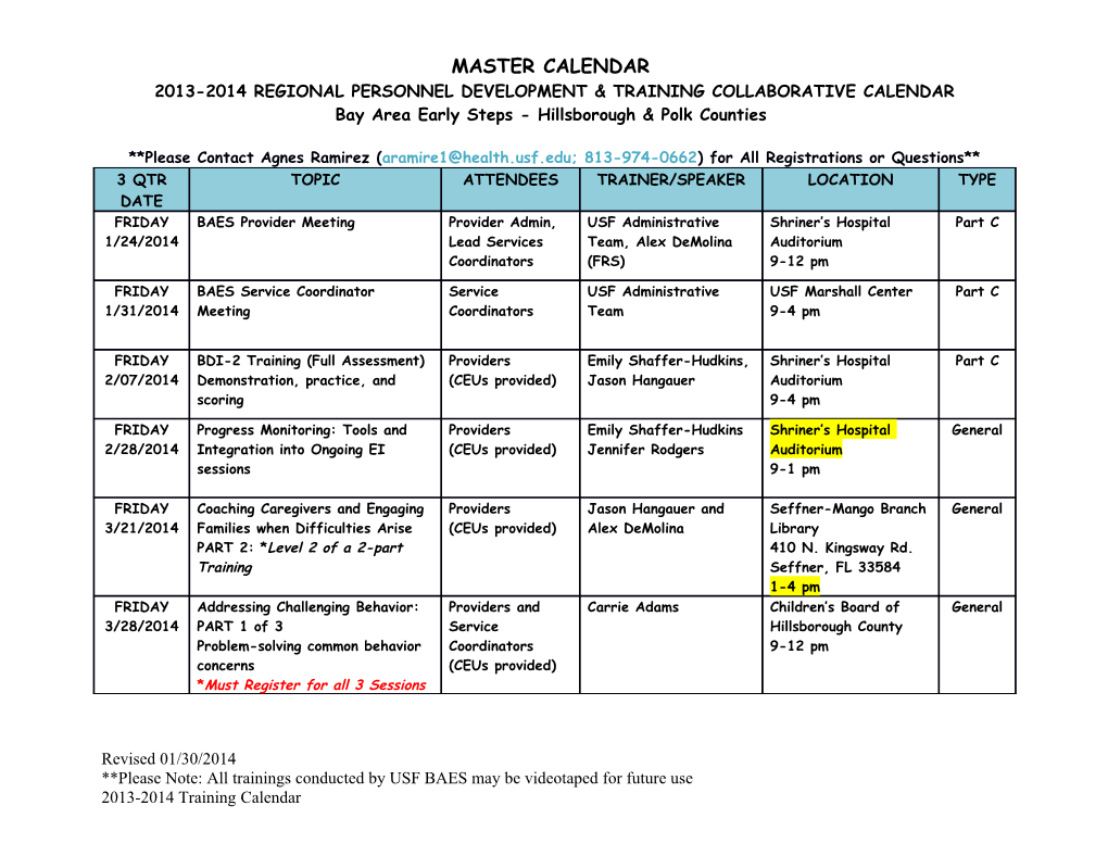 Bay Area Early Steps - Hillsborough & Polk Counties