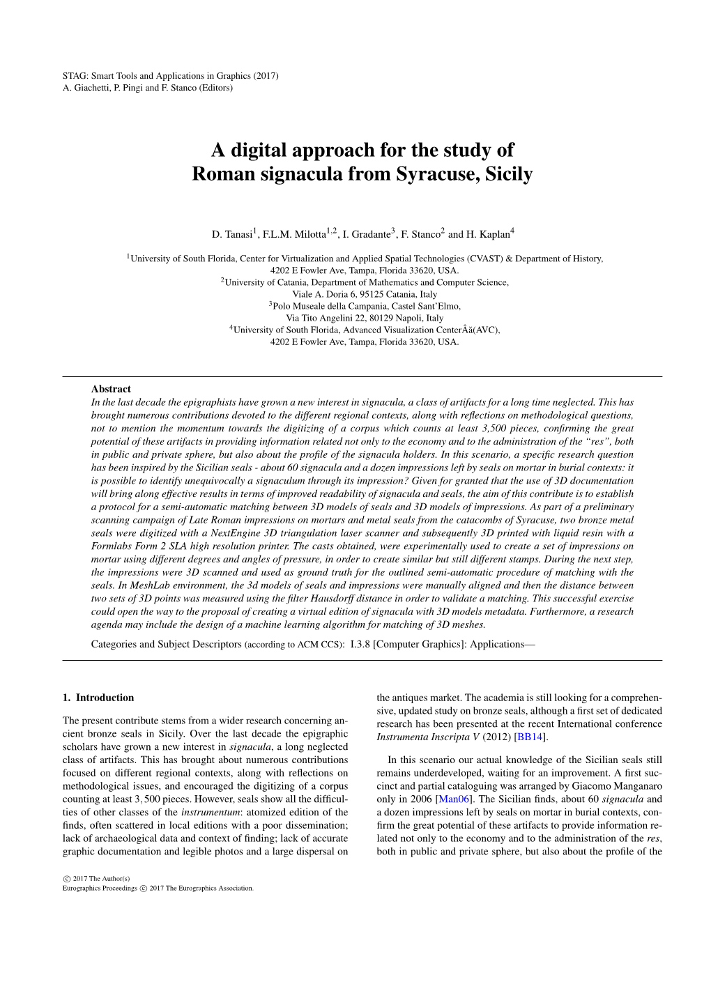 A Digital Approach for the Study of Roman Signacula from Syracuse, Sicily
