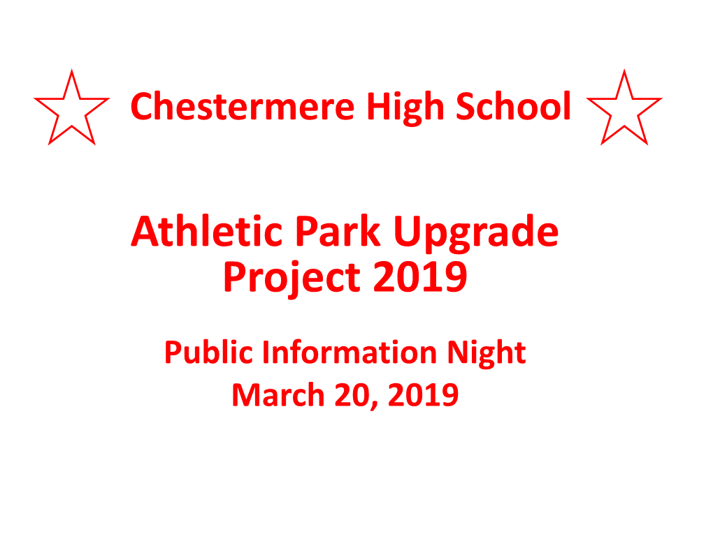 Chestermere High School Athletic Field Upgrade Project 2019