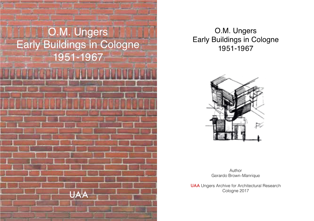 O.M. Ungers Early Buildings in Cologne 1951-1967