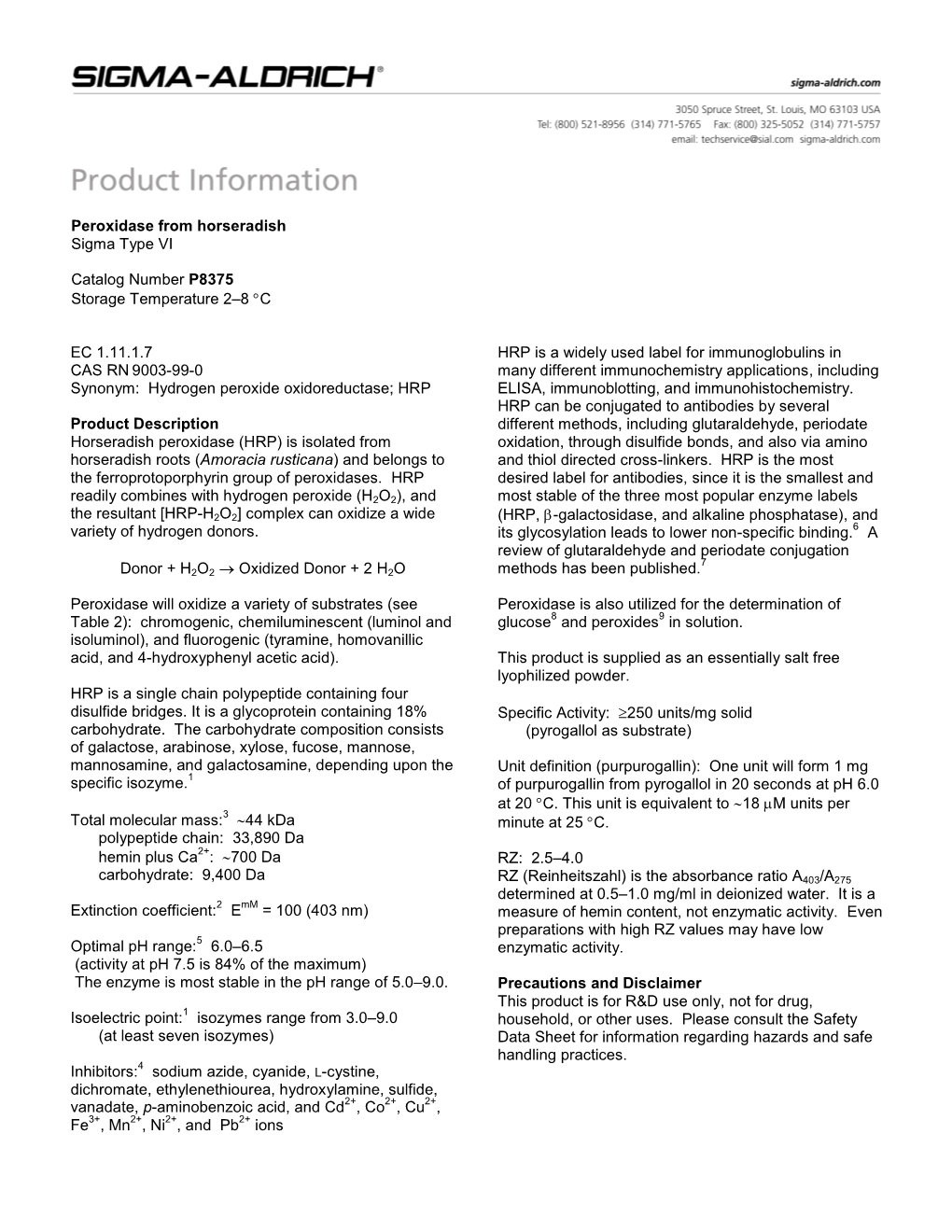 Peroxidase (P8375)