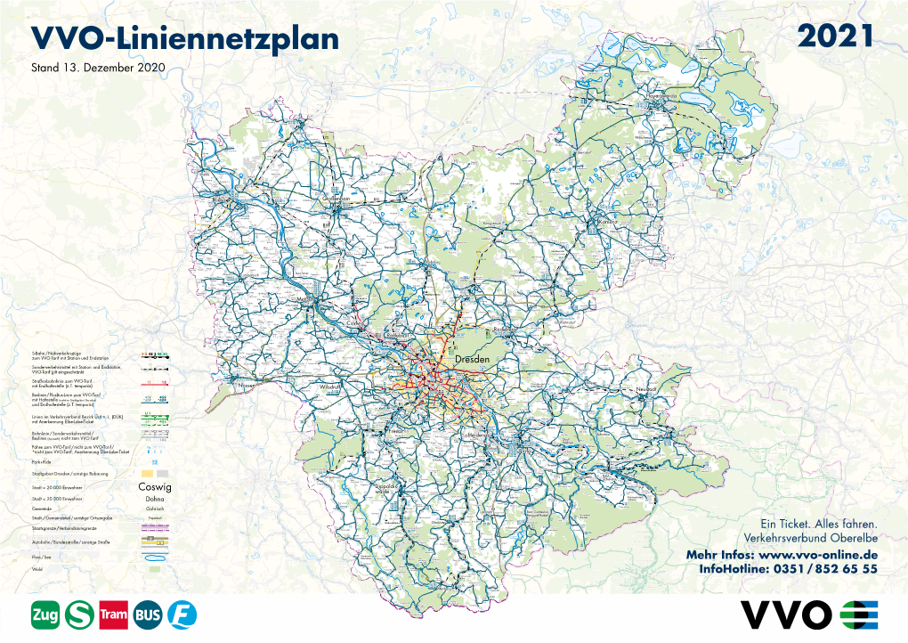 VVO Liniennetzplan Topografisch