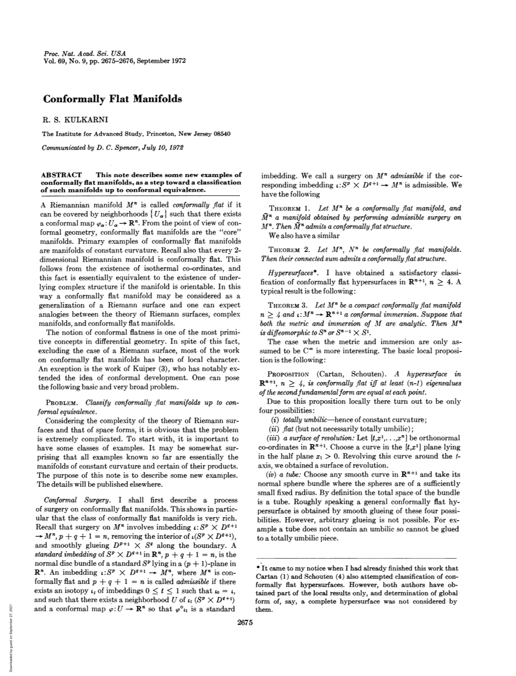 Conformally Flat Manifolds