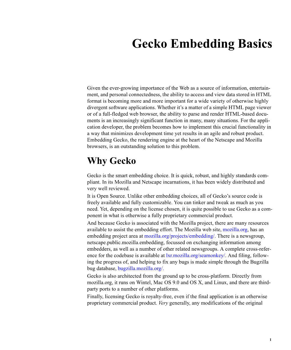 Gecko Embedding Basics