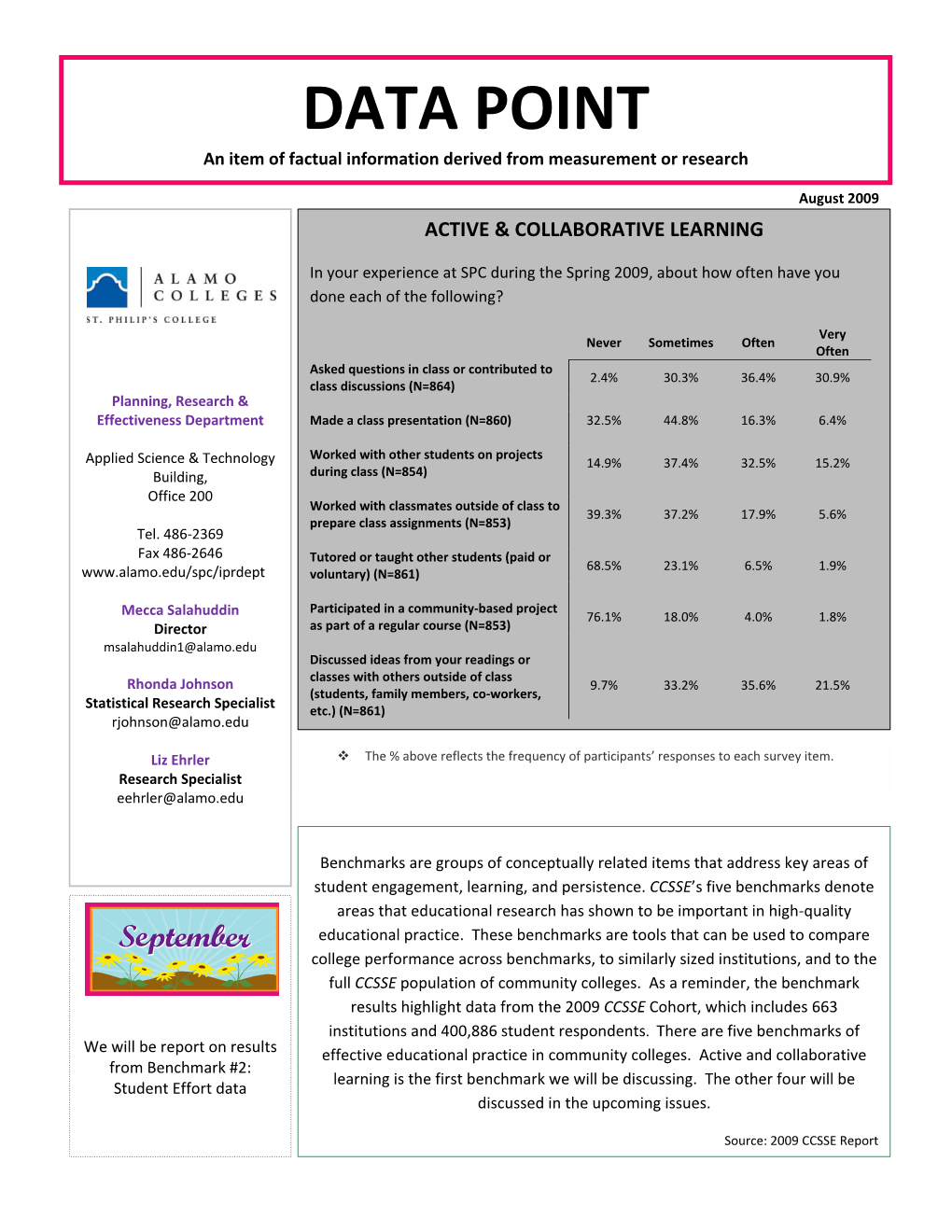 DATA POINT an Item of Factual Information Derived from Measurement Or Research