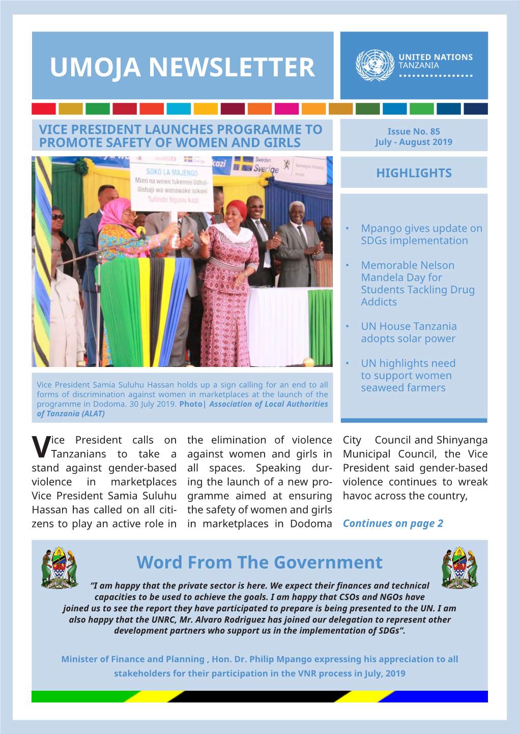 Umoja Newsletter Tanzania