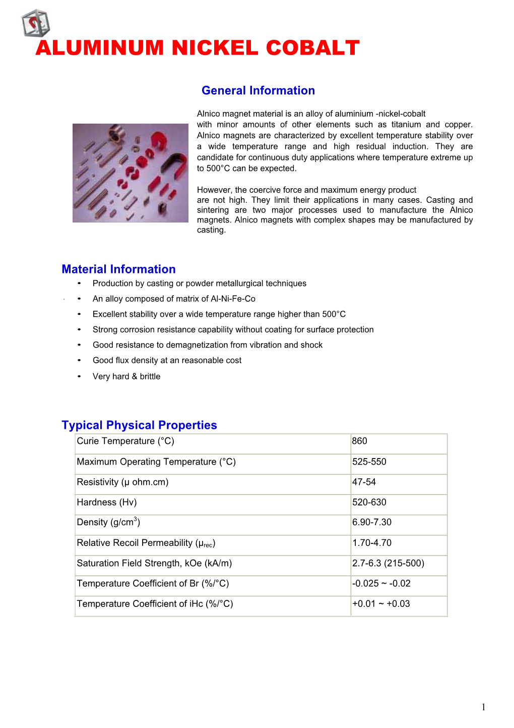 Alnico (Aluminum Nickel Cobalt)