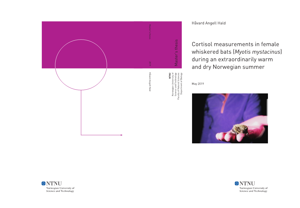 Cortisol Measurements in Female Whiskered Bats (Myotis Mystacinus)