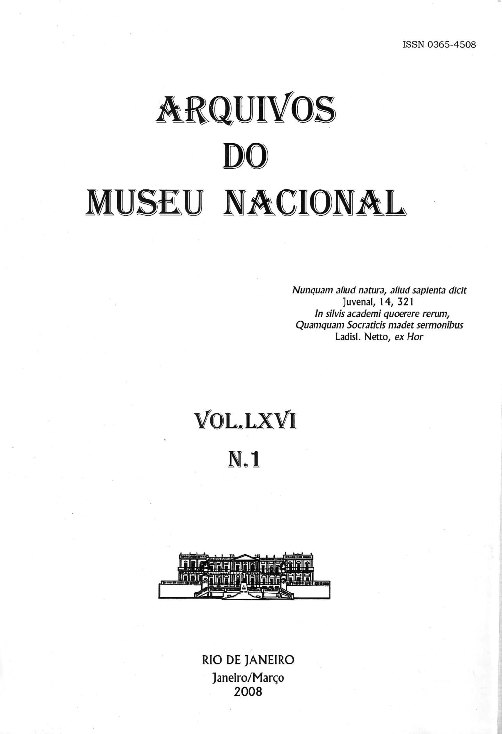 PALEONTOLOGICAL TOURISM in BRASIL: EXAMPLES and DISCUSSION 1 (With 9 Figures)