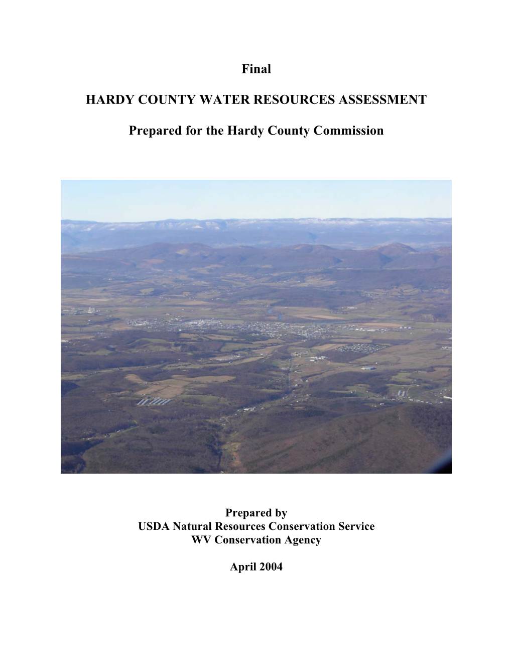Hardy County Water Resources Assessment