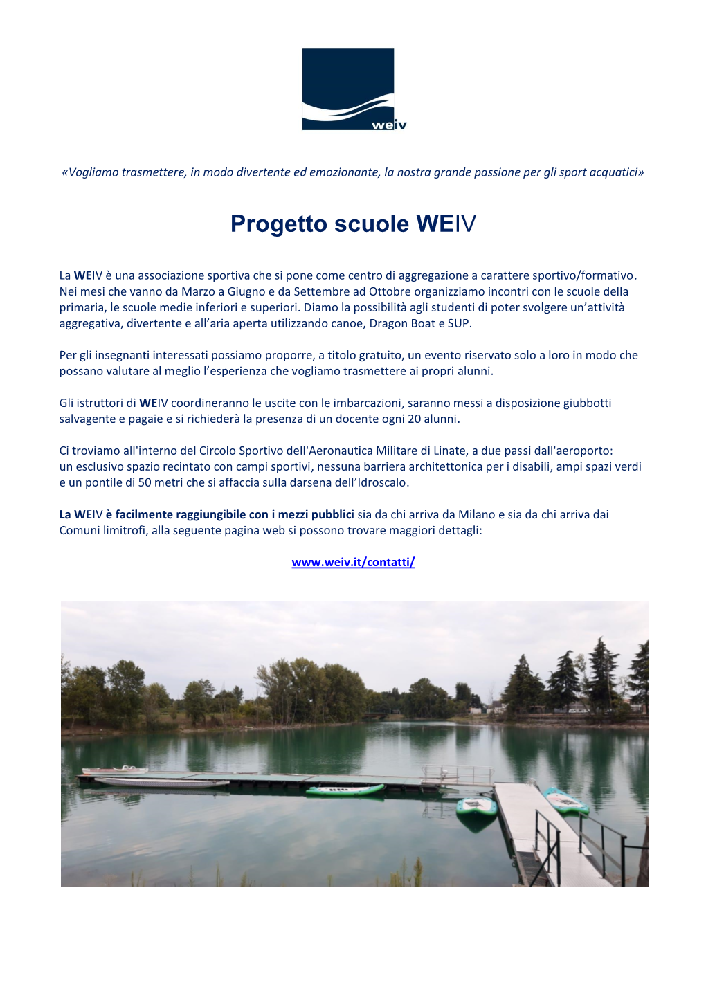 Progetto Scuole WEIV