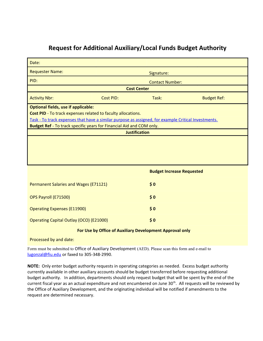 Auxiliary Trust Fund