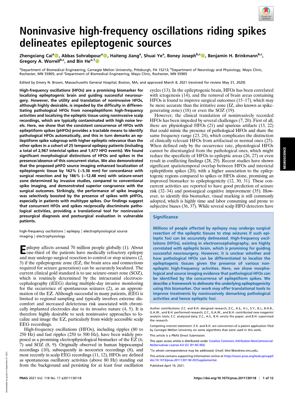 Noninvasive High-Frequency Oscillations Riding Spikes Delineates Epileptogenic Sources