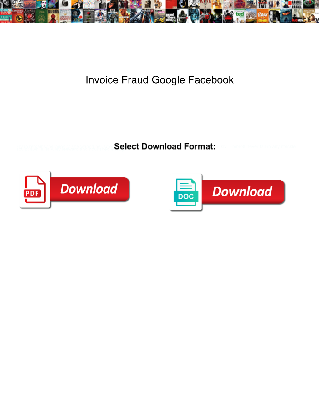 Invoice Fraud Google Facebook