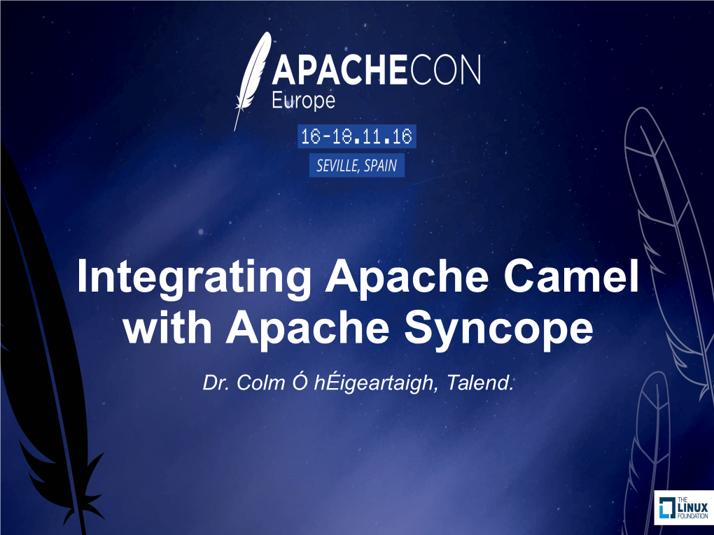 Integrating Apache Camel with Apache Syncope Dr