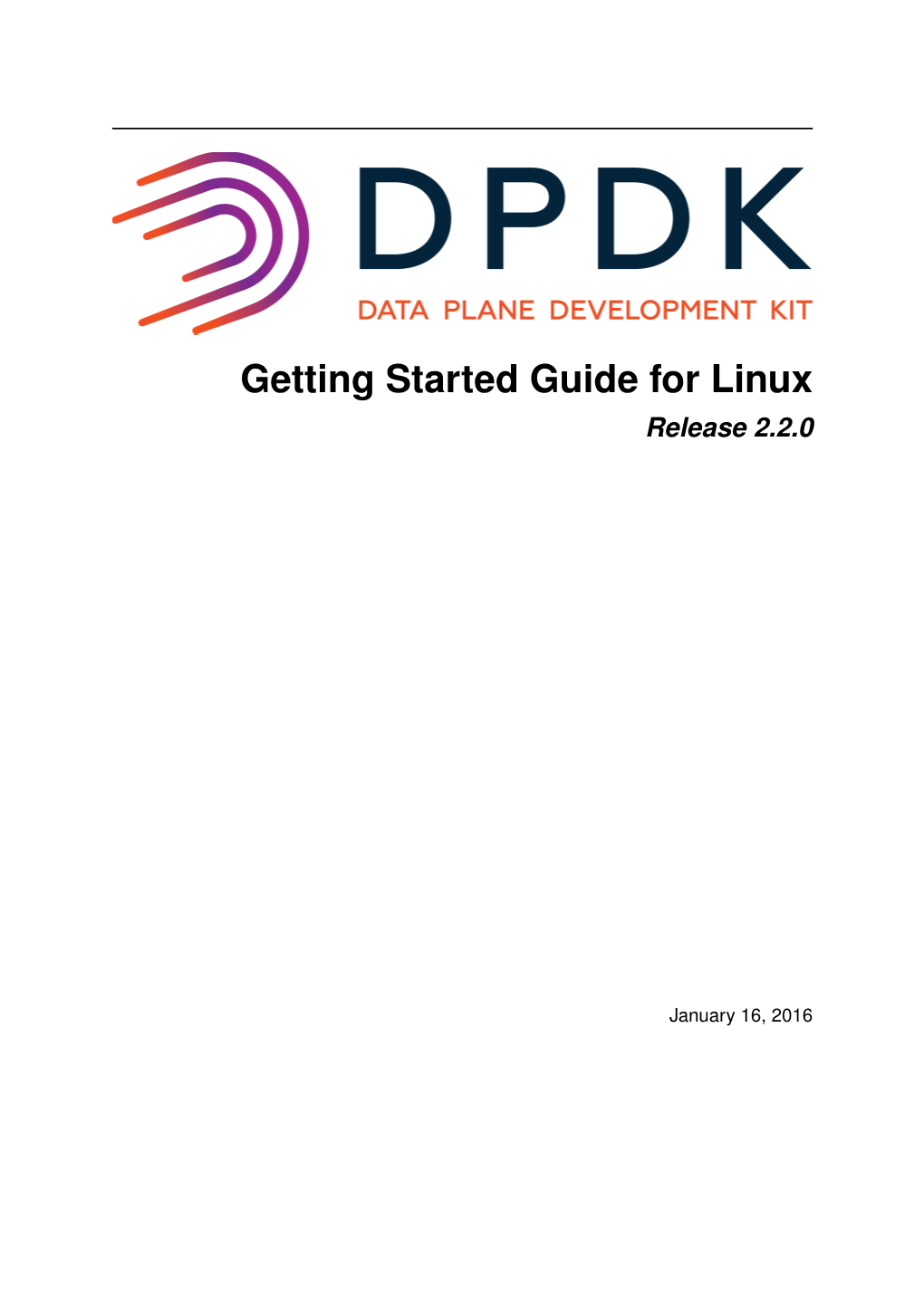 Getting Started Guide for Linux Release 2.2.0