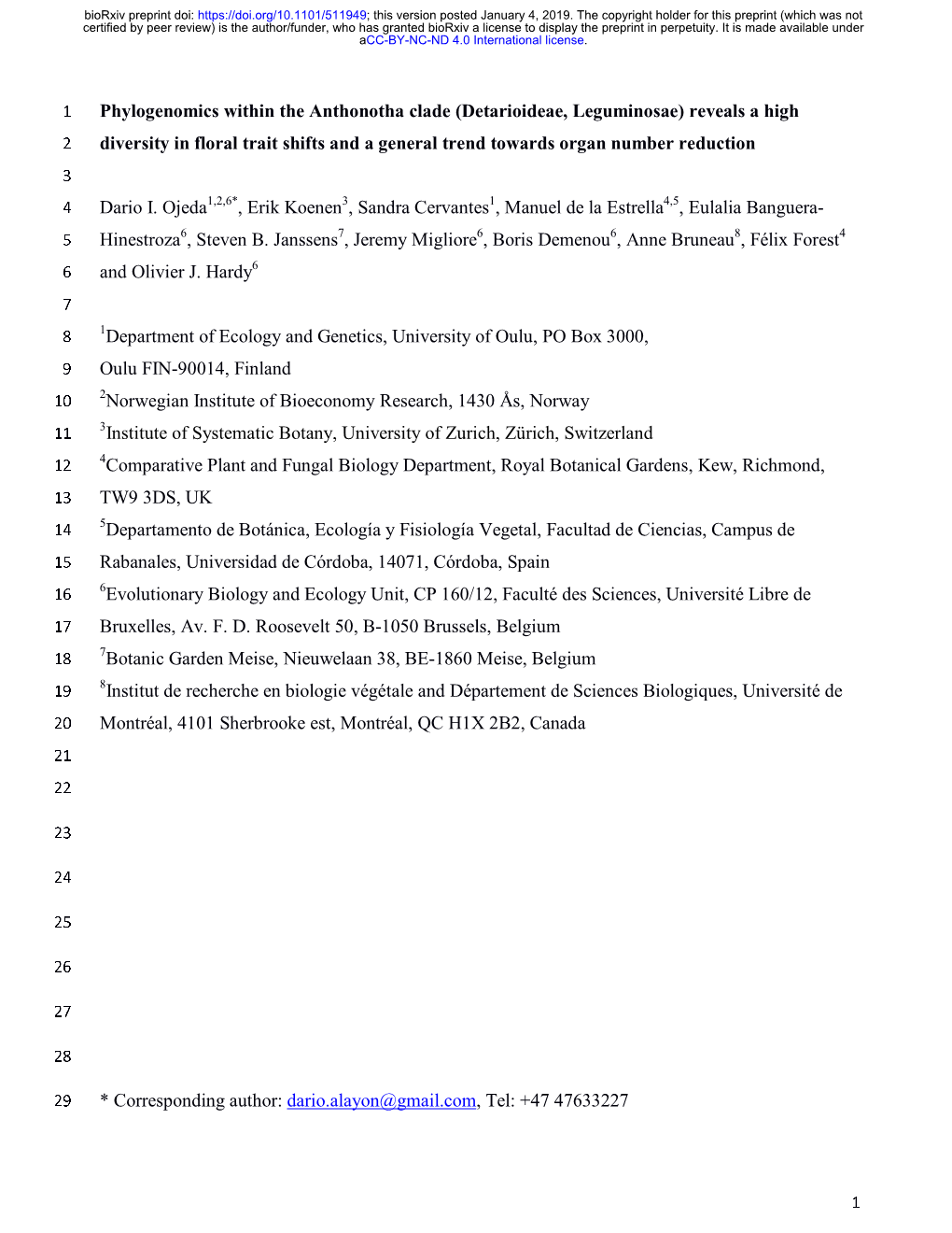 Phylogenomics Within the Anthonotha Clade (Detarioideae