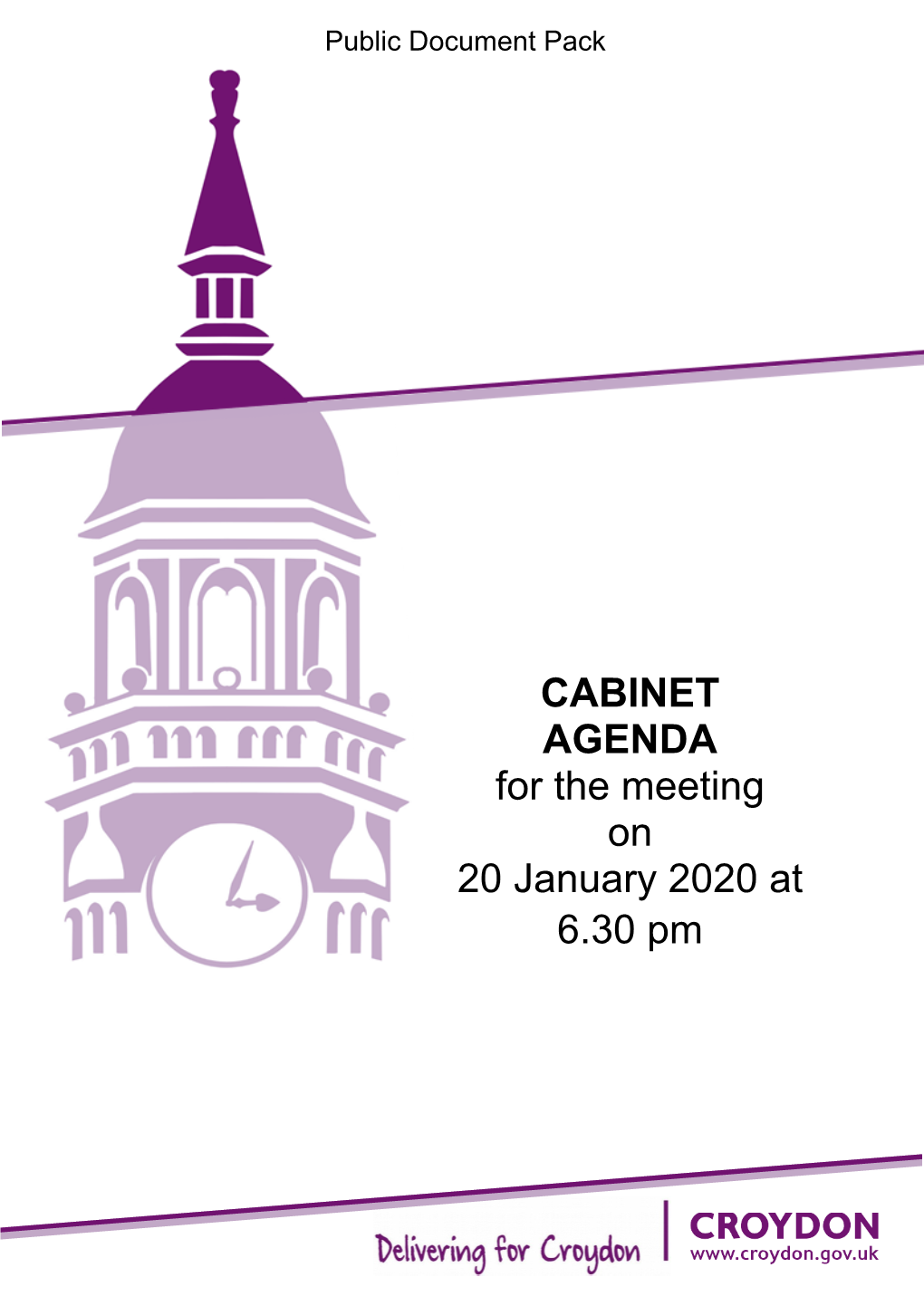 (Public Pack)Agenda Document for Cabinet, 20/01/2020 18:30