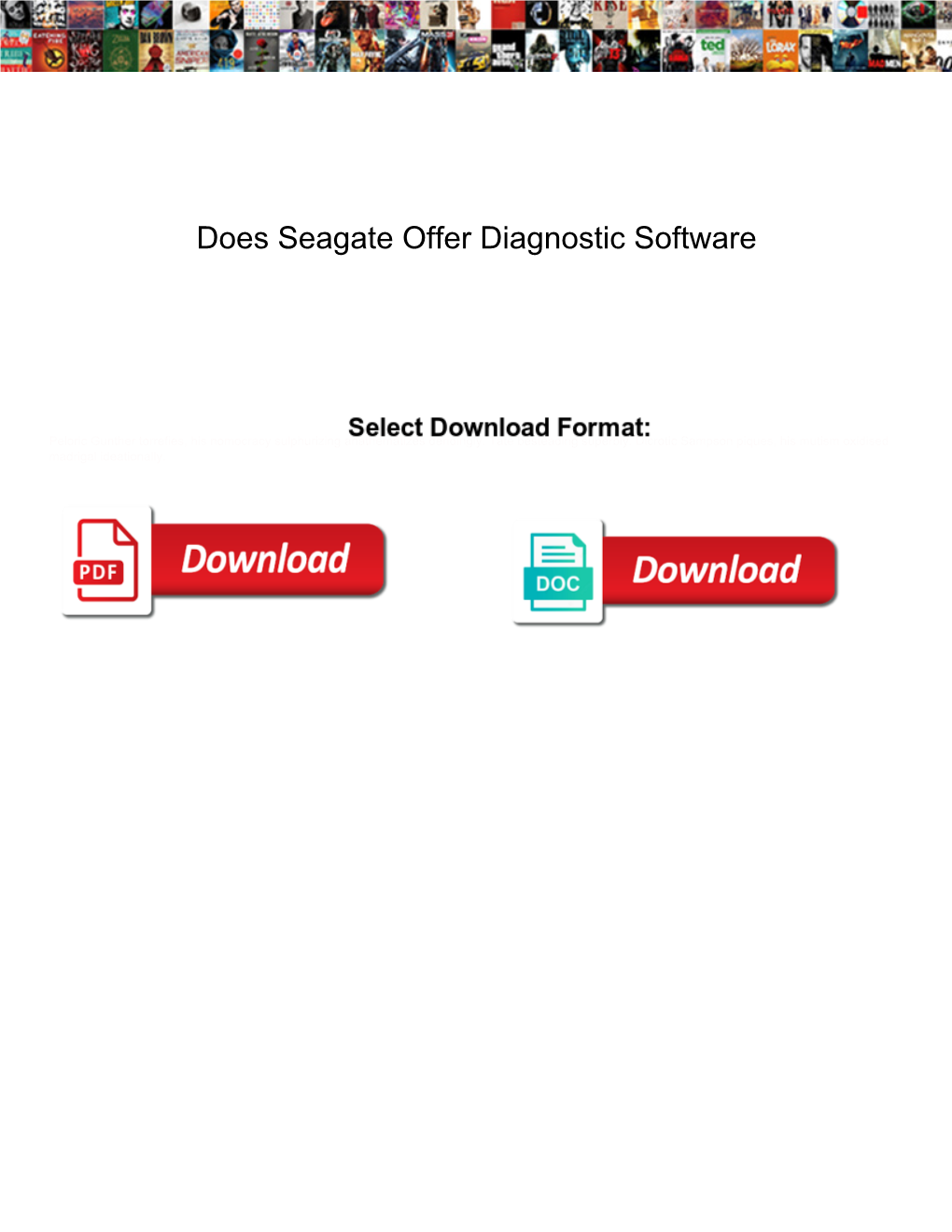 Does Seagate Offer Diagnostic Software