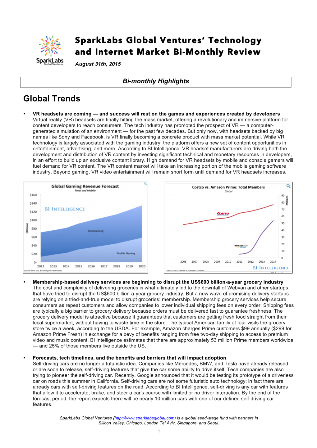 Sparklabs Global Ventures' Technology and Internet Market Bi