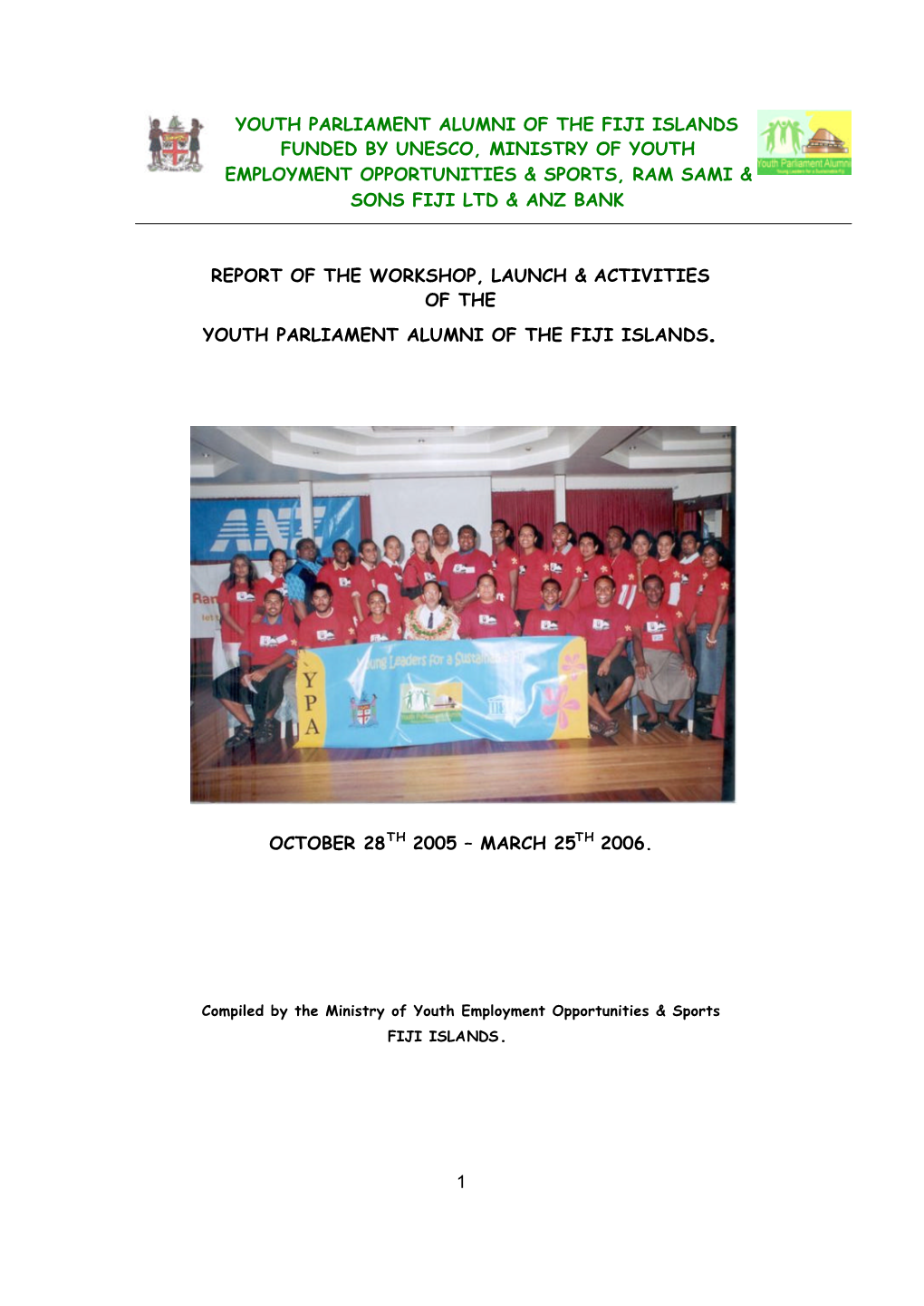 Youth Parliament Alumni Report