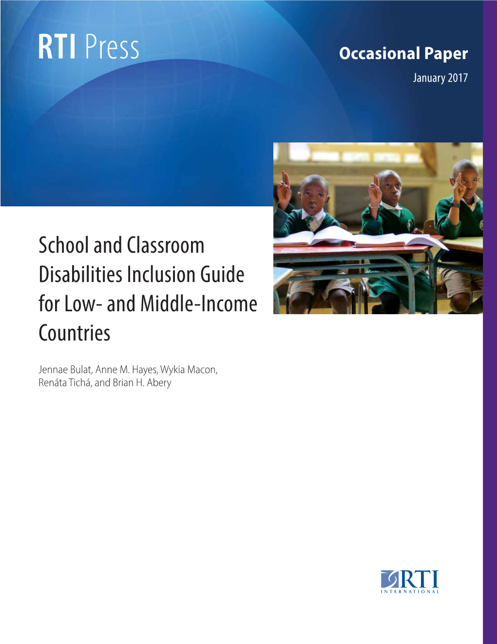 School and Classroom Disabilities Inclusion Guide for Low- and Middle-Income Countries