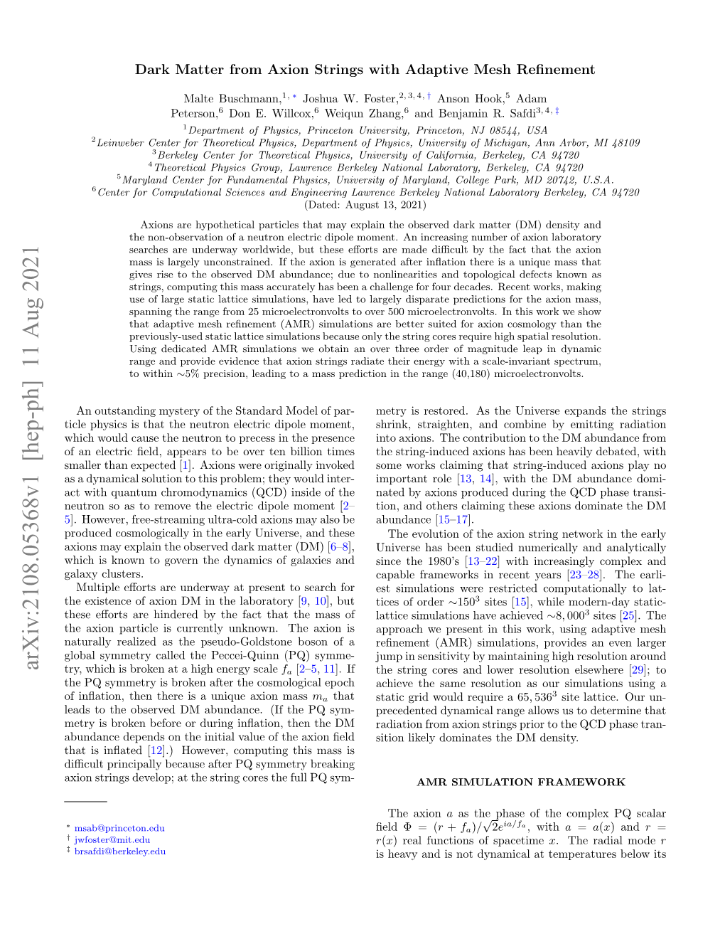 Dark Matter from Axion Strings with Adaptive Mesh Refinement