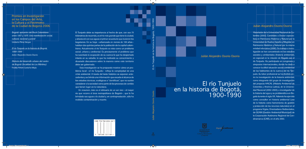 El Río Tunjuelo En La Historia De Bogotá, 1900-1990