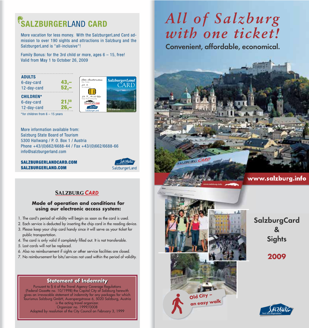 Of Salzburg with One Ticket!