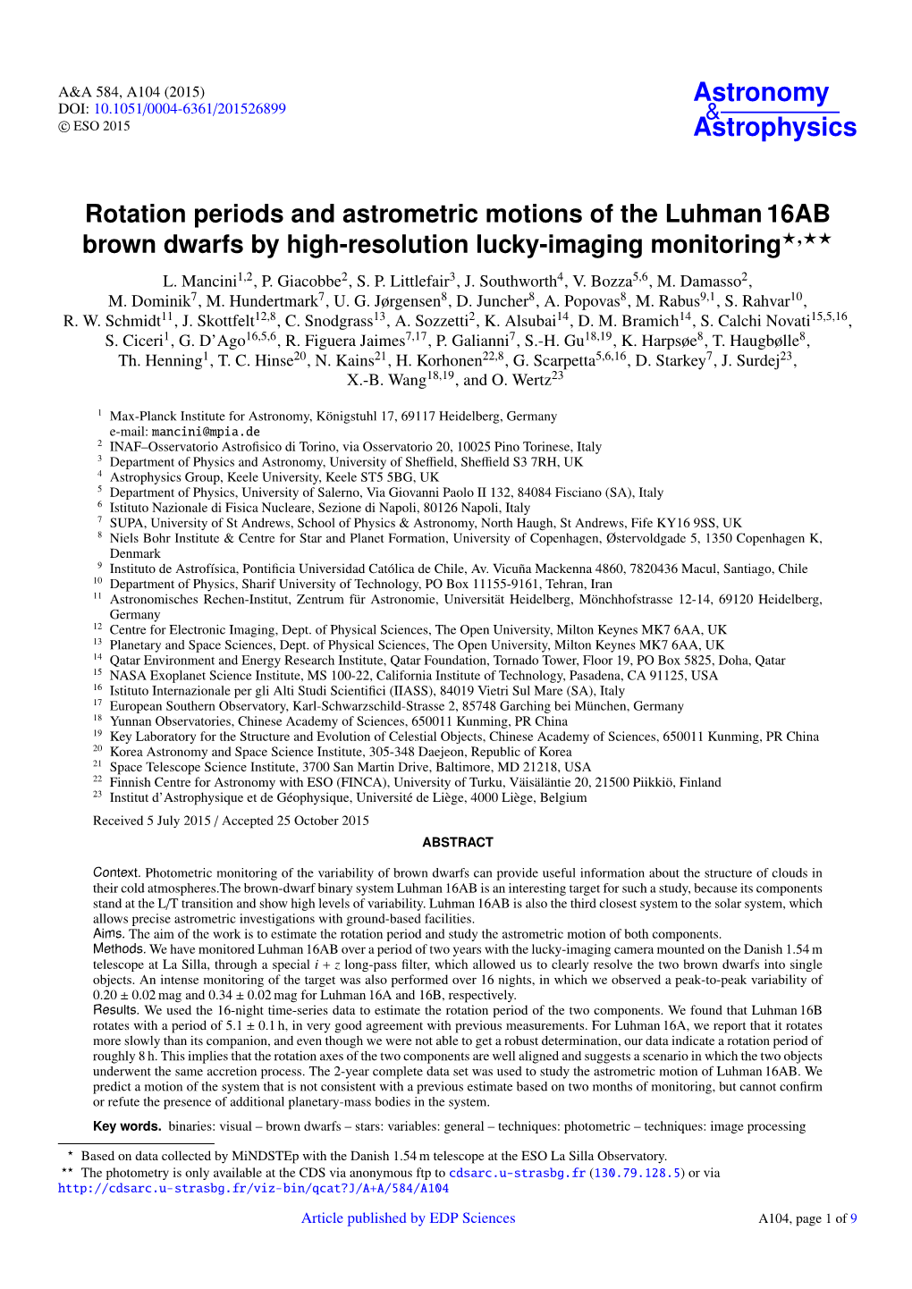 Rotation Periods and Astrometric Motions of the Luhman 16AB Brown Dwarfs by High-Resolution Lucky-Imaging Monitoring?,?? L