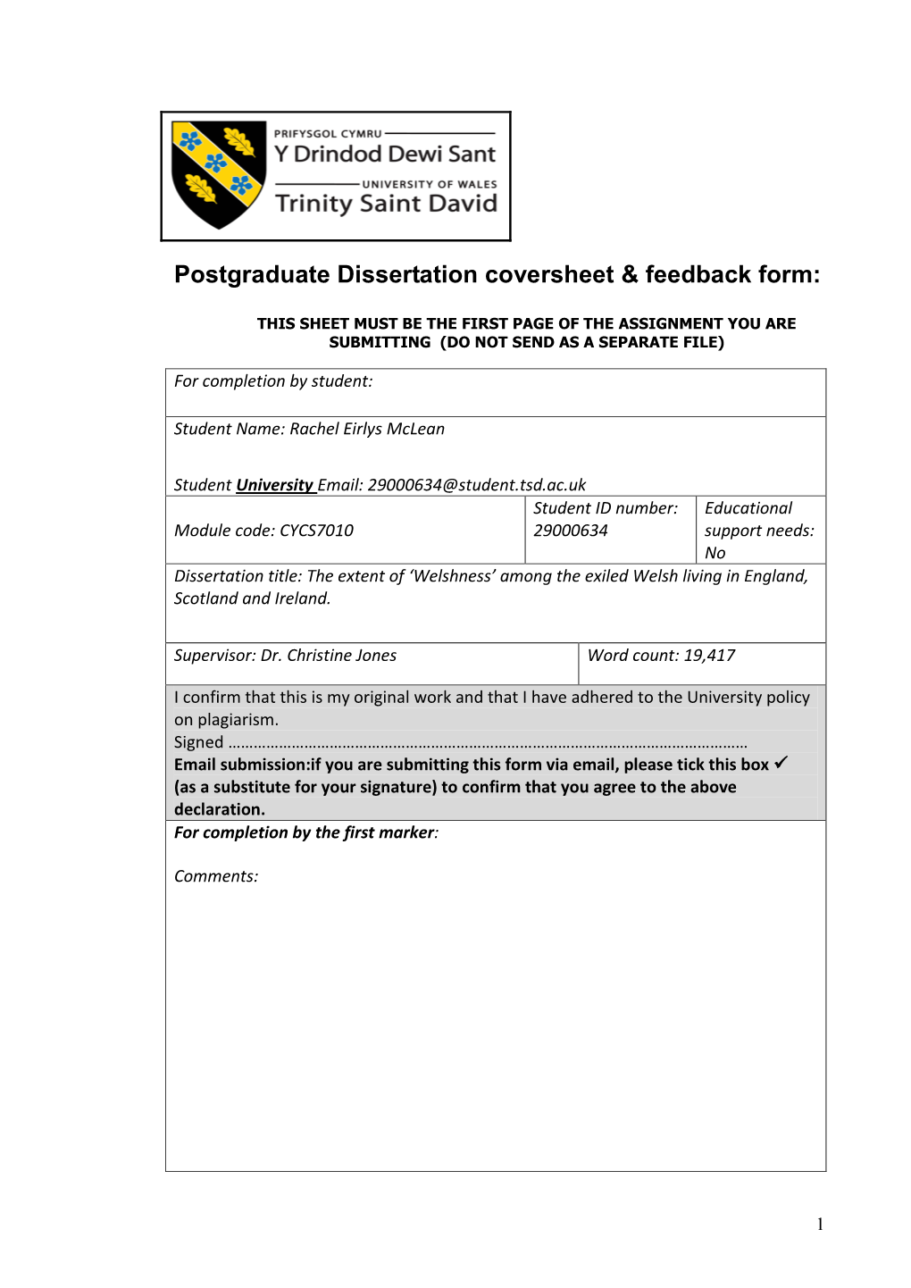 Survey Into the Activities of the Welsh Societies in The