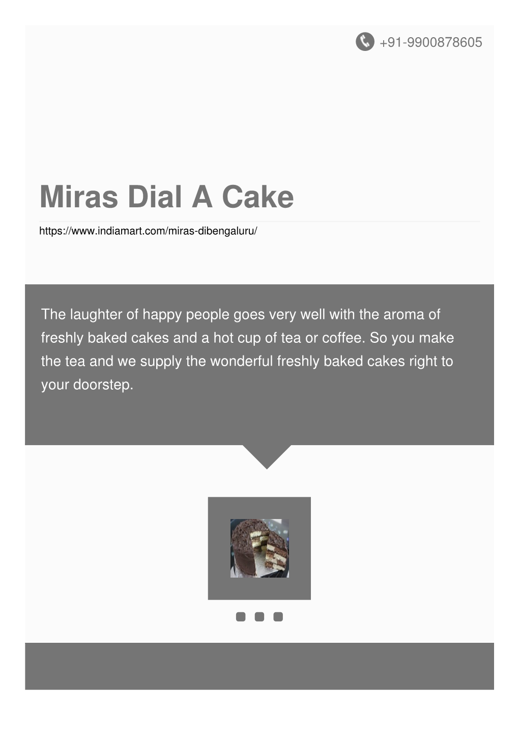 Miras Dial a Cake