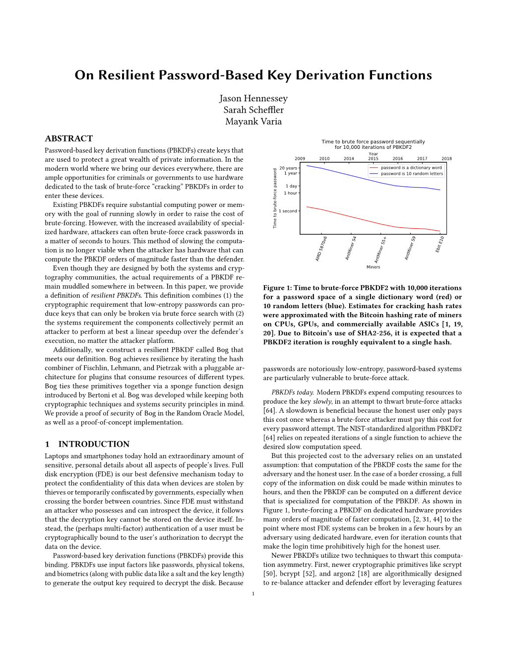 On Resilient Password-Based Key Derivation Functions