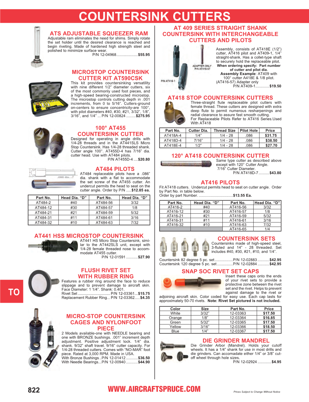 COUNTERSINK CUTTERS at 409 SERIES STRAIGHT SHANK ATS ADJUSTABLE SQUEEZER RAM COUNTERSINK with INTERCHANGEABLE Adjustable Ram Eliminates the Need for Shims