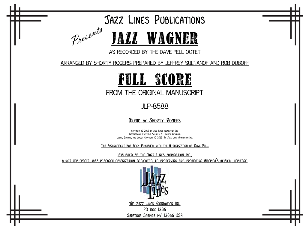 Jazz Wagner Full Score