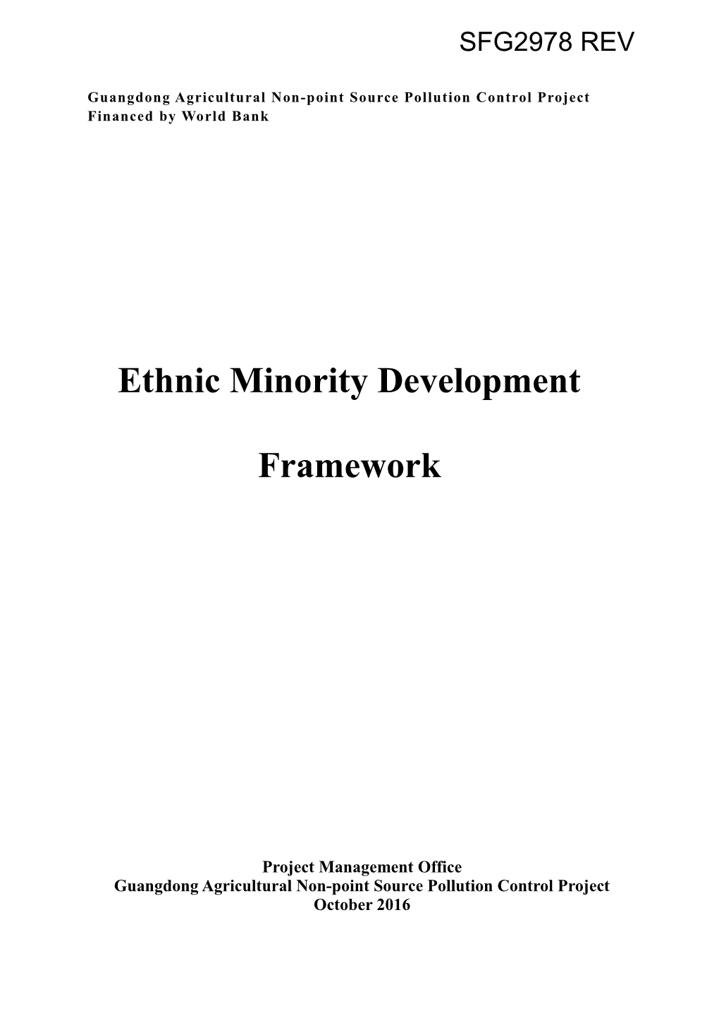 Ethnic Minority Development Framework