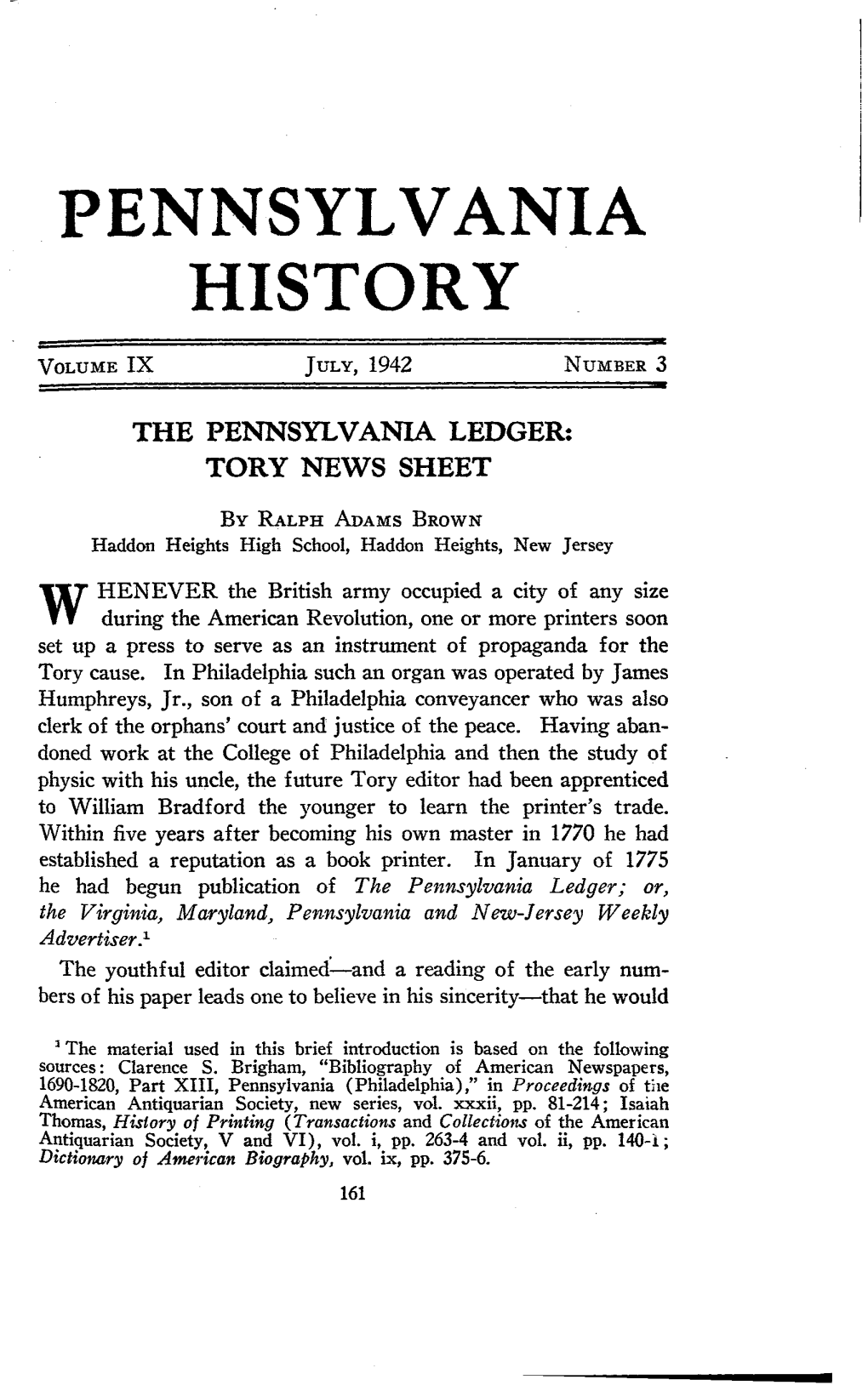 Pennsylvania History