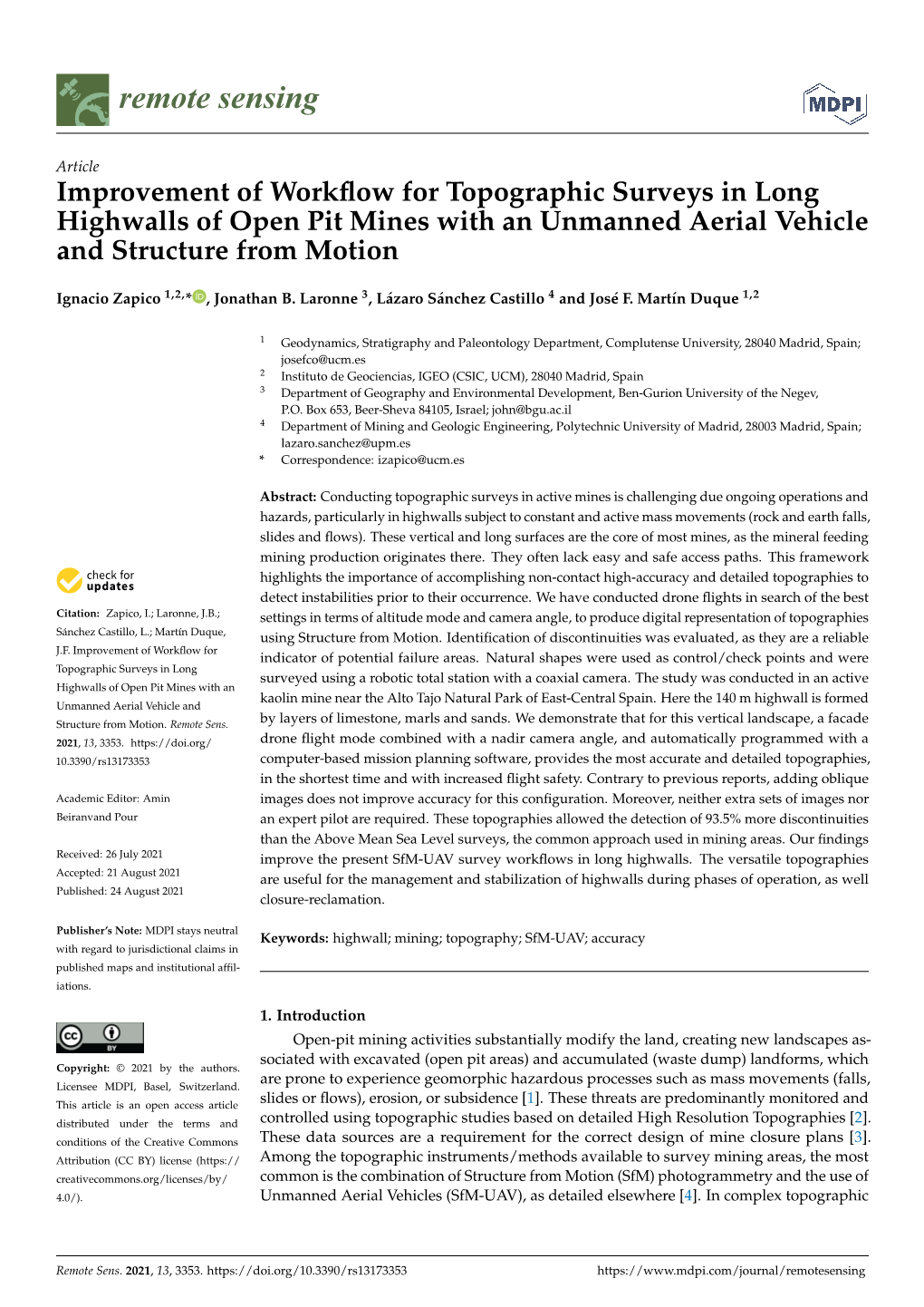 Improvement of Workflow for Topographic Surveys in Long