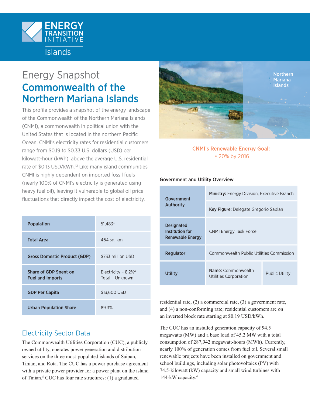 Commonwealth of the Northern Mariana Islands (CNMI), a Commonwealth in Political Union with the United States That Is Located in the Northern Pacific Ocean