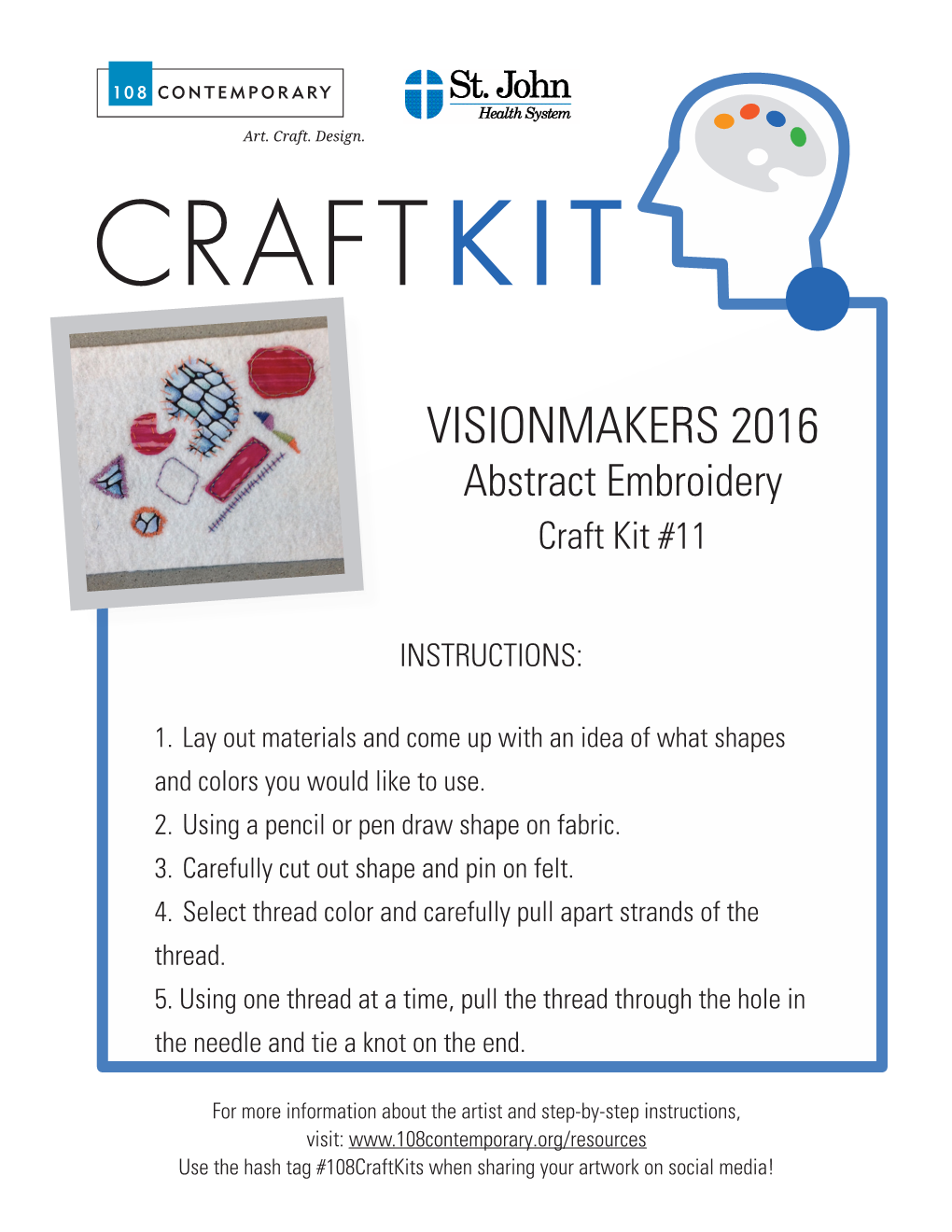 Abstract Embroidery Craft Kit #11