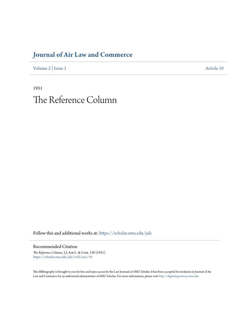 The Reference Column
