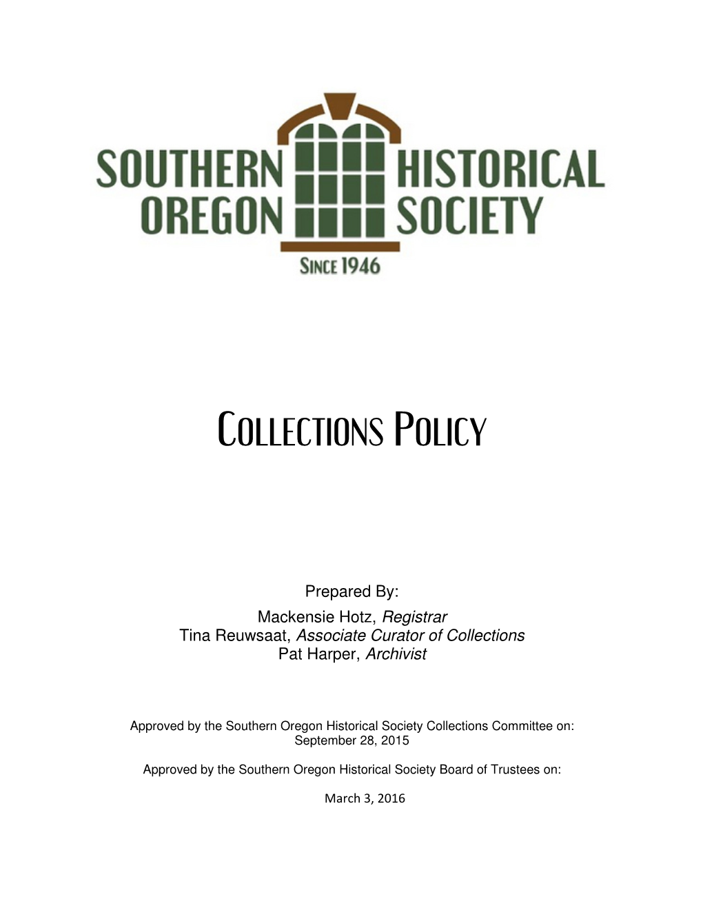Collections Policy