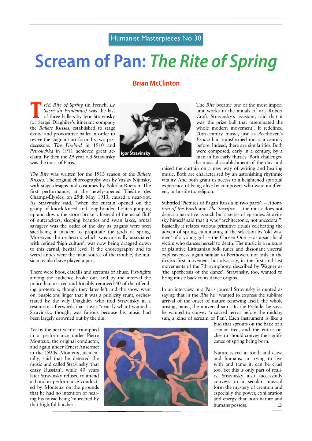Stravinsky's Rite of Spring