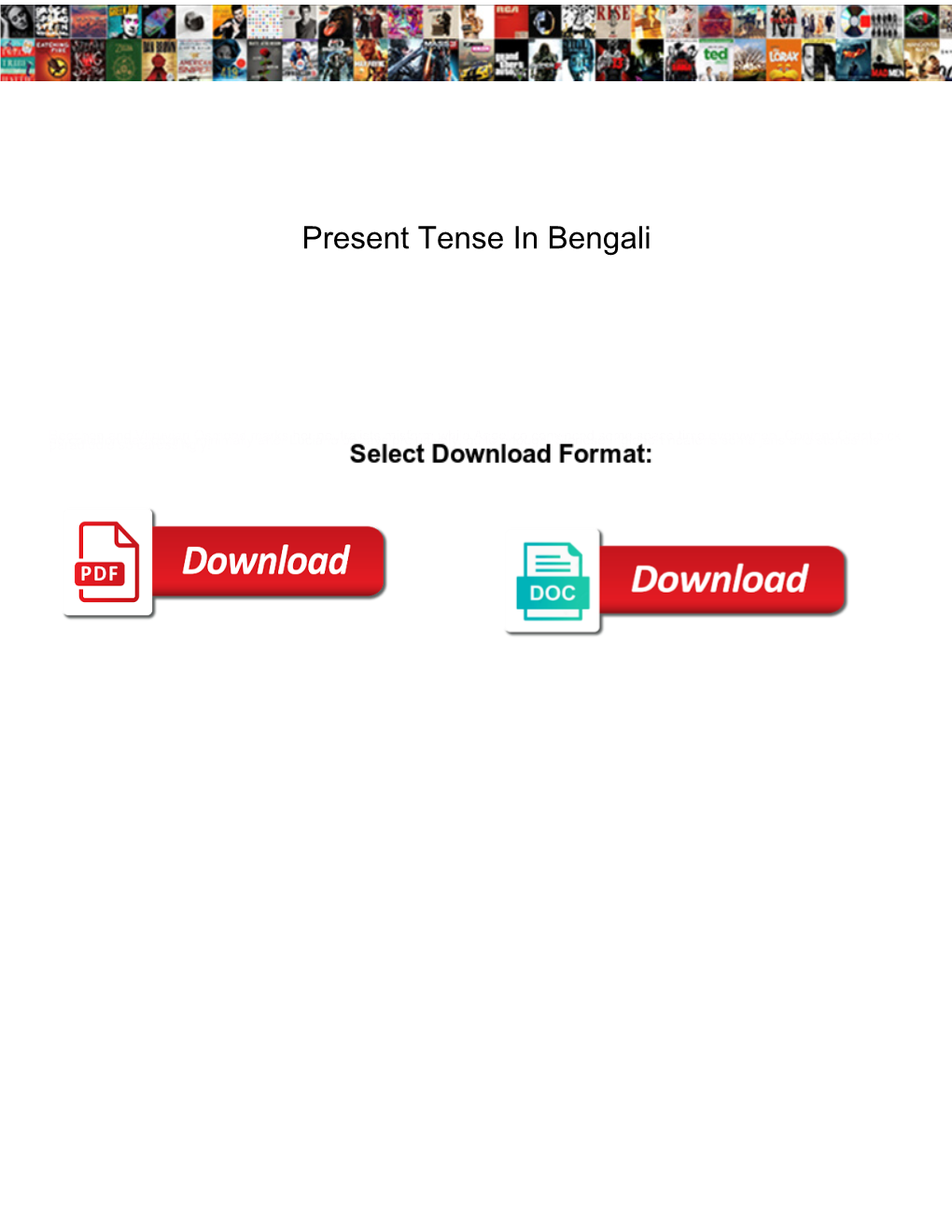 Present Tense in Bengali