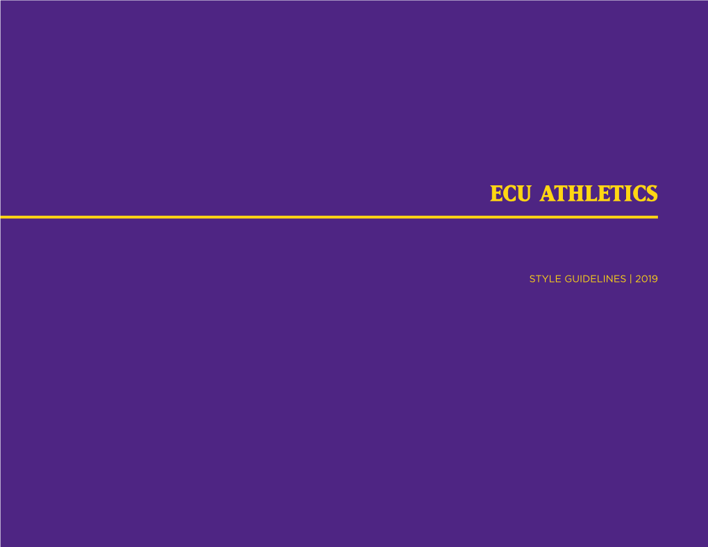 ECU Athletics Brand Guide