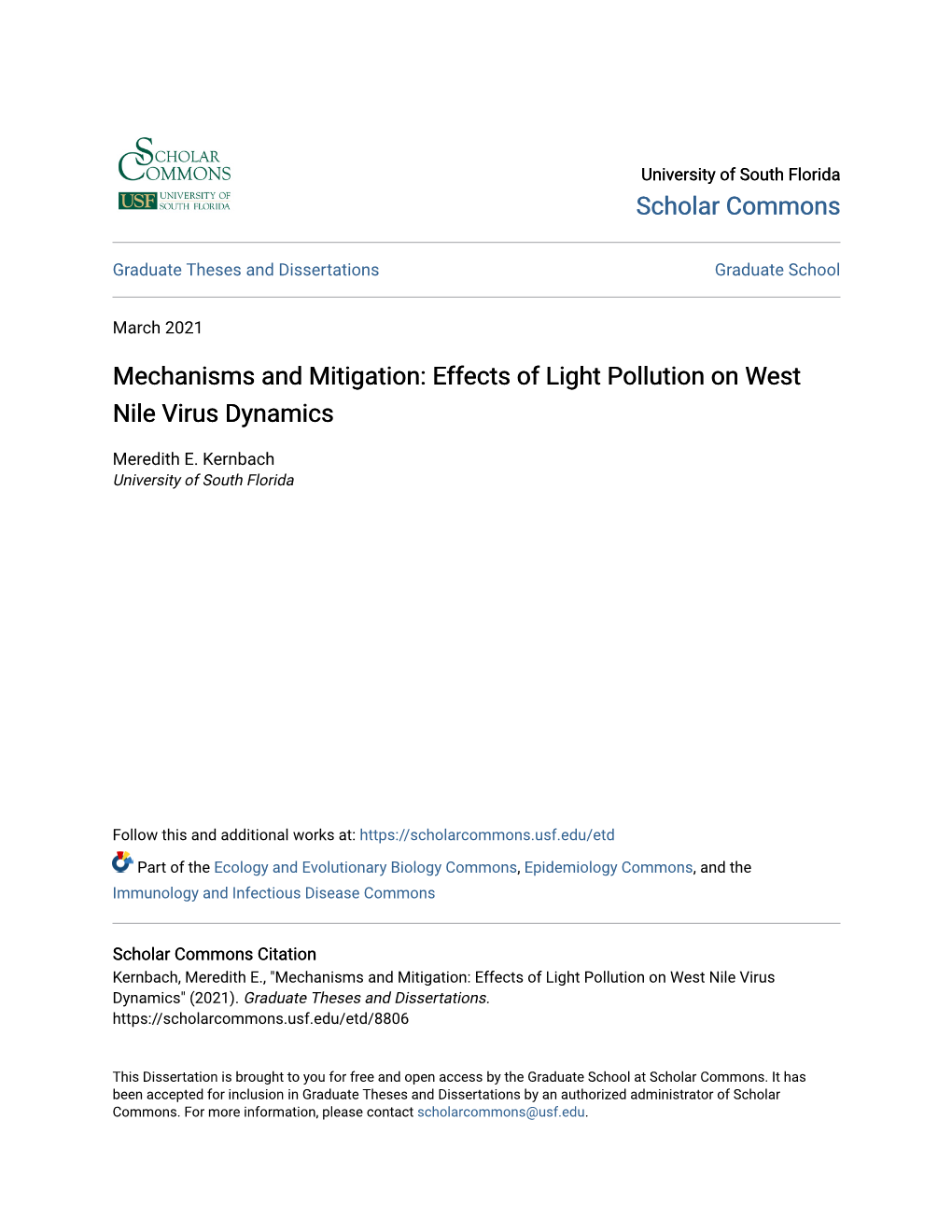 Effects of Light Pollution on West Nile Virus Dynamics